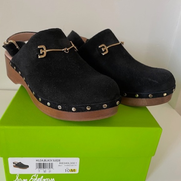 Sam Edelman Hilda Lux Suede Clogs - Picture 7 of 12